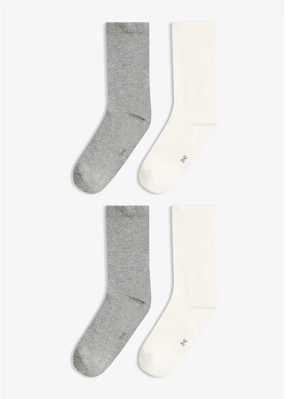 Strumpor med mjuka skaft (4-pack), bonprix