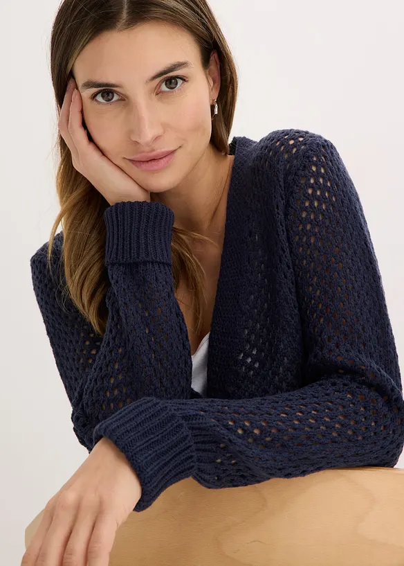 H&aring;lm&ouml;nstrad cardigan, bonprix