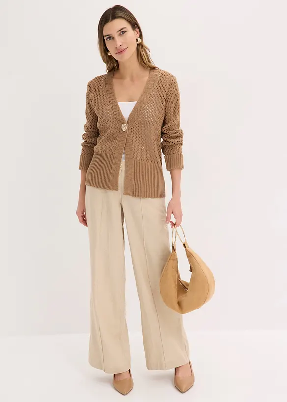H&aring;lm&ouml;nstrad cardigan, bonprix