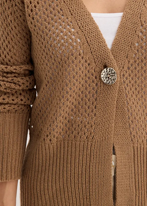 H&aring;lm&ouml;nstrad cardigan, bonprix