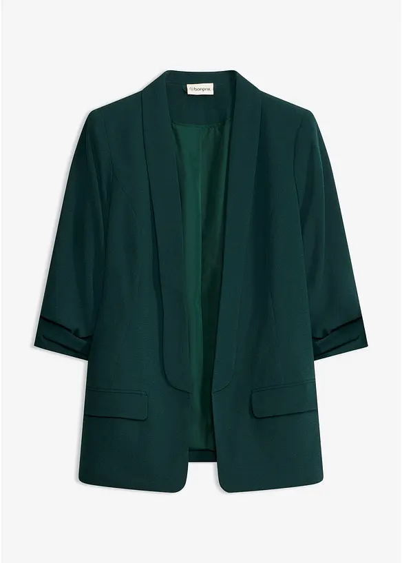 L&aring;ng kavaj med draperade &auml;rmar, bonprix