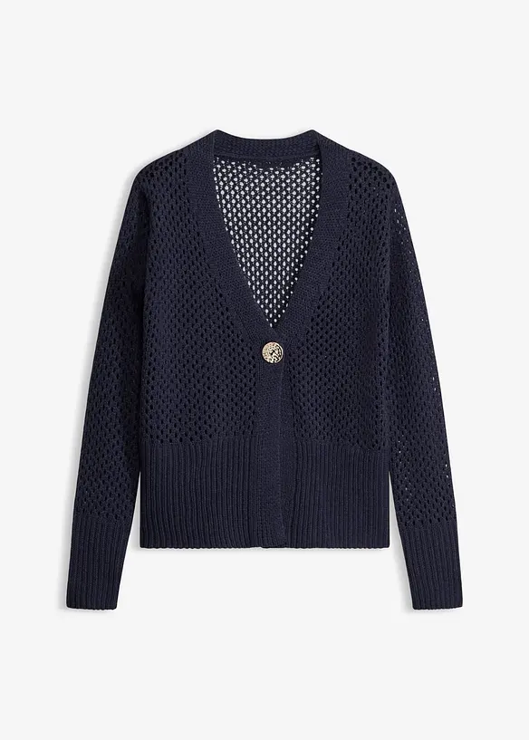 H&aring;lm&ouml;nstrad cardigan, bonprix
