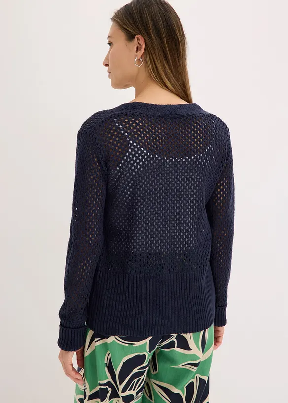H&aring;lm&ouml;nstrad cardigan, bonprix