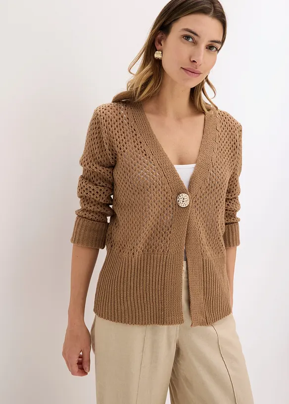 H&aring;lm&ouml;nstrad cardigan, bonprix