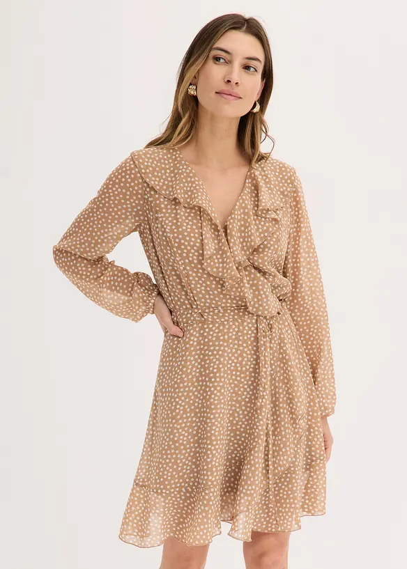 Minikl&auml;nning med omlottlook, bonprix