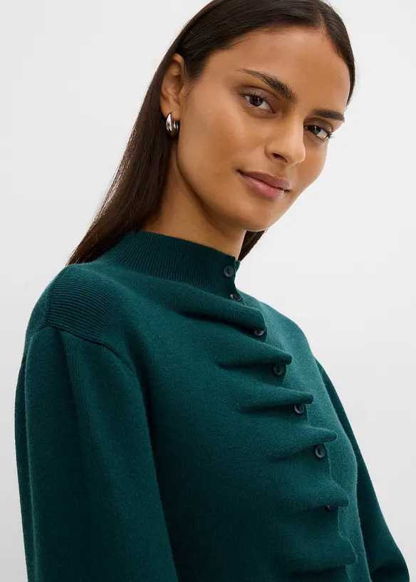 Finstickad cardigan av mjuk viskosmix, bonprix