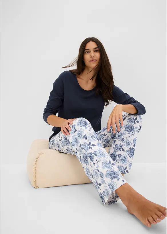 Pyjamas av ekologisk bomull, bonprix