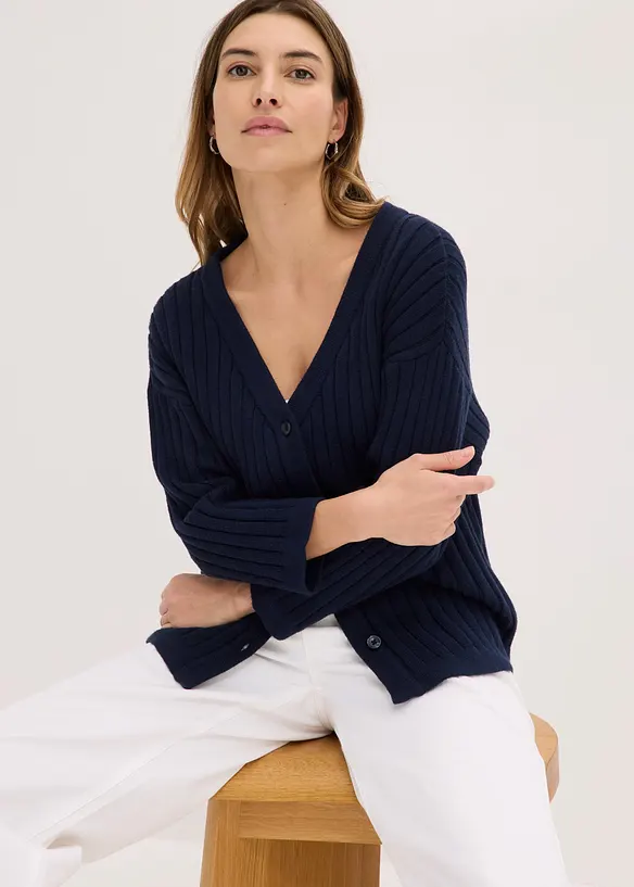 Cardigan i viskosmix, bonprix