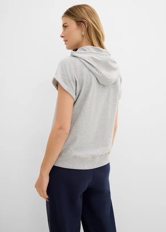 Sweatshirt med huva, bonprix