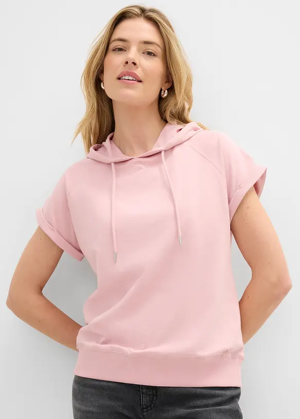 Sweatshirt med huva, bonprix
