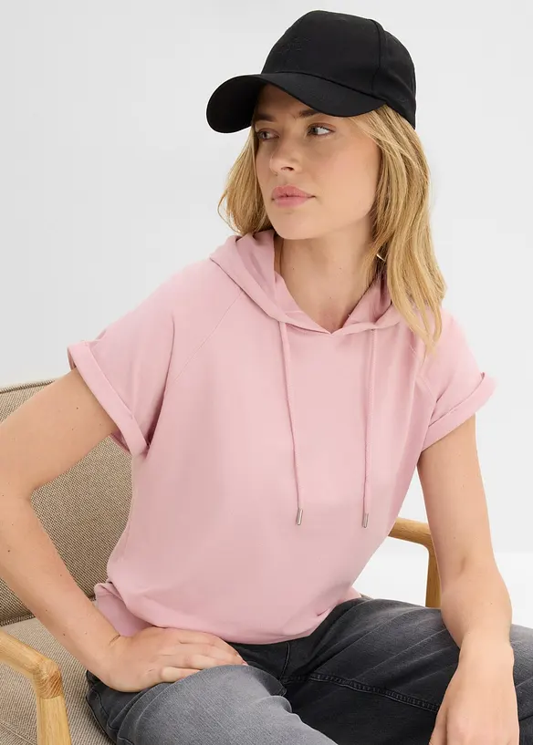 Sweatshirt med huva, bonprix