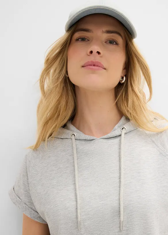 Sweatshirt med huva, bonprix