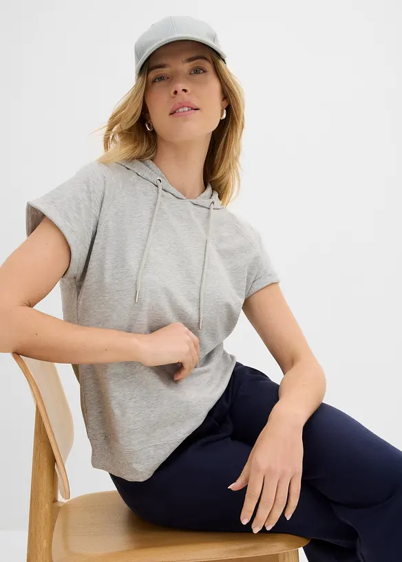 Sweatshirt med huva, bonprix