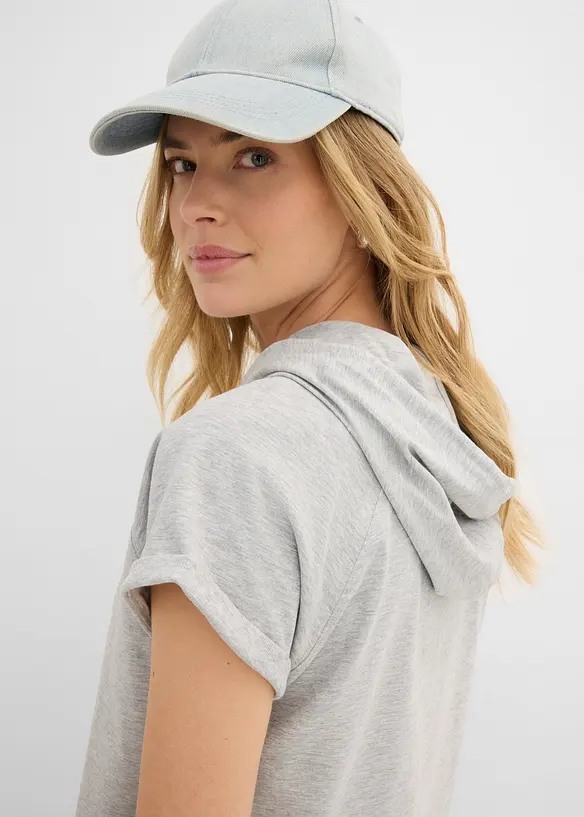 Sweatshirt med huva, bonprix