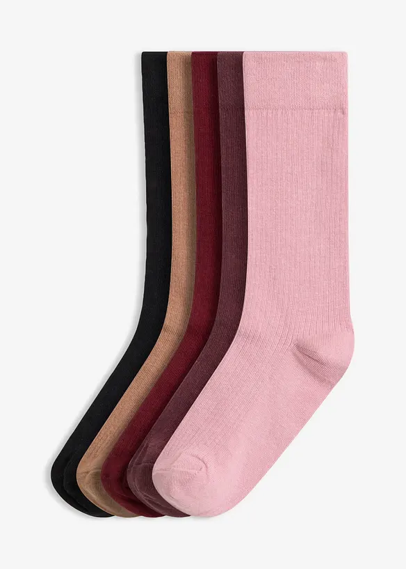 Ribbade strumpor (5-pack), bonprix