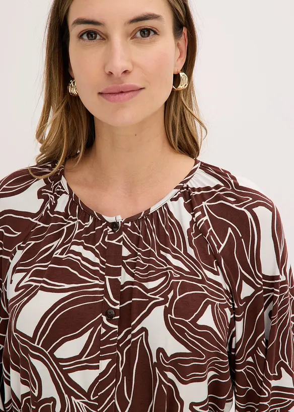 Jerseykl&auml;nning i mjuk viskosmix, bonprix