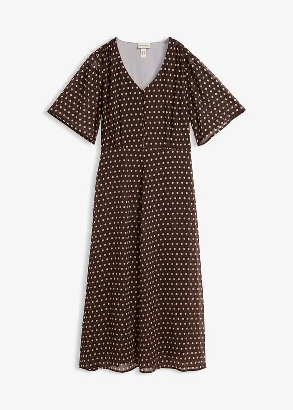 Midikl&auml;nning av satin med mjukt fall, bonprix