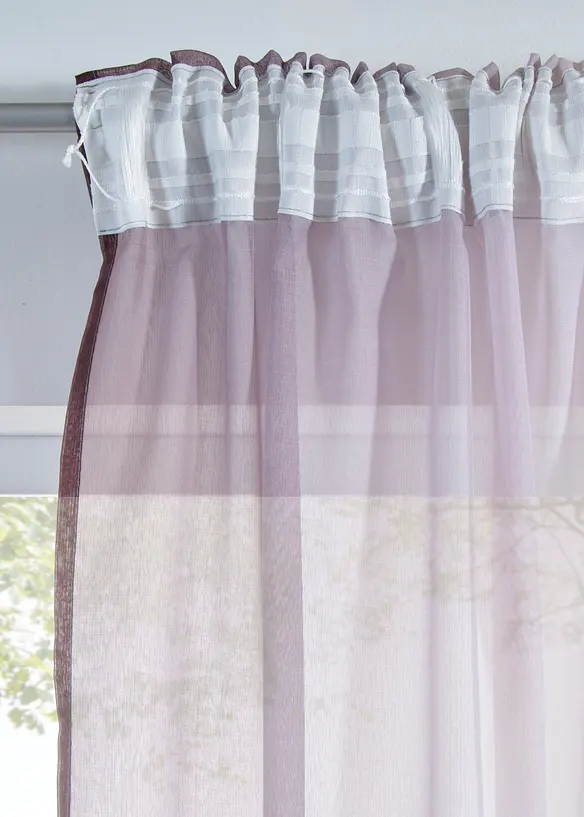 Gardin med l&auml;tt struktur (2-pack), bonprix
