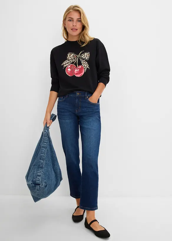 Vid sweatshirt i ekologisk bomull, bonprix