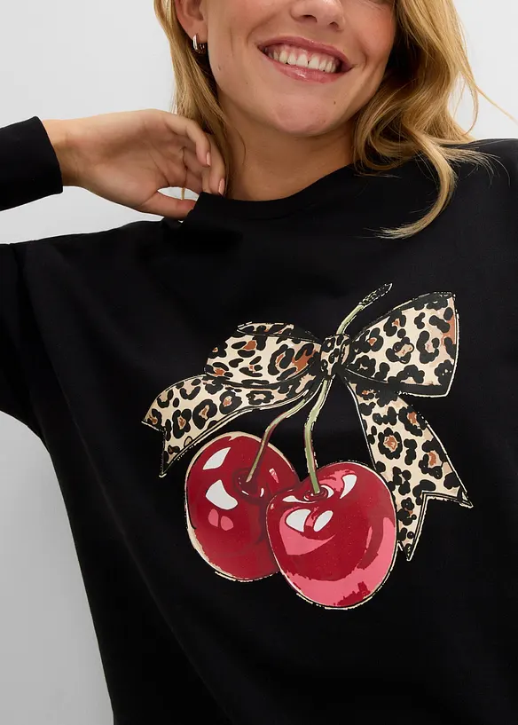 Vid sweatshirt i ekologisk bomull, bonprix