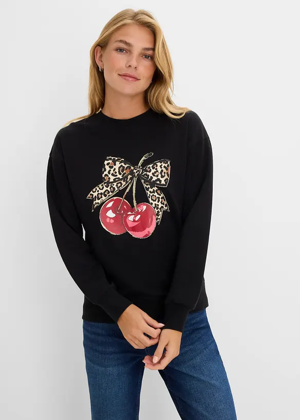 Vid sweatshirt i ekologisk bomull, bonprix