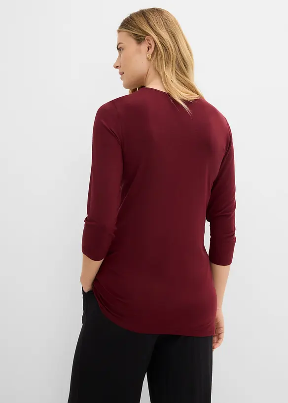 L&aring;ng topp med dubbelt framstycke, av mjuk viskosmix (2-pack), bonprix