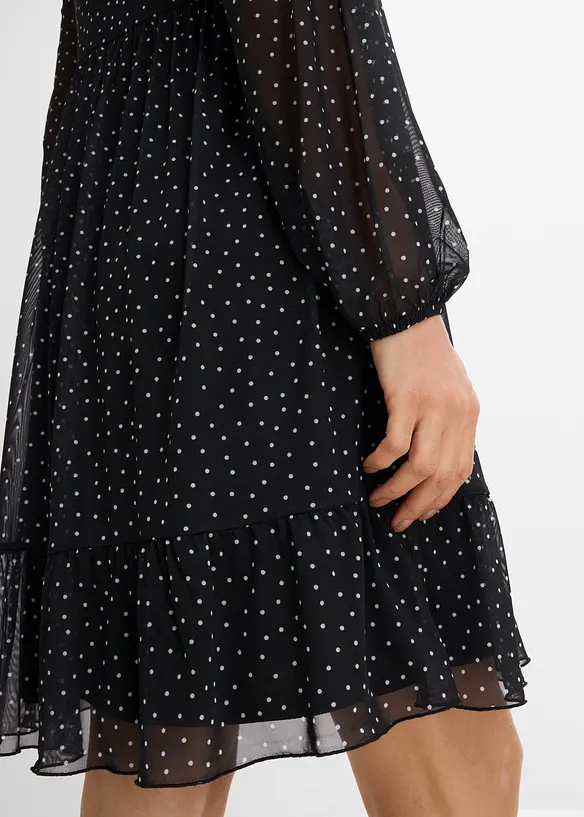 Jerseykl&auml;nning av tunn mesh, bonprix