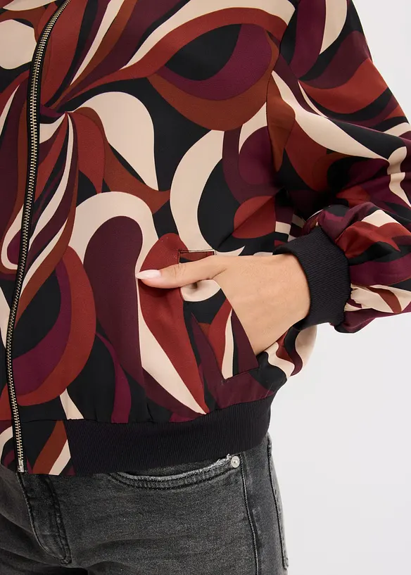 Blusjacka av satin med mjukt fall, bonprix