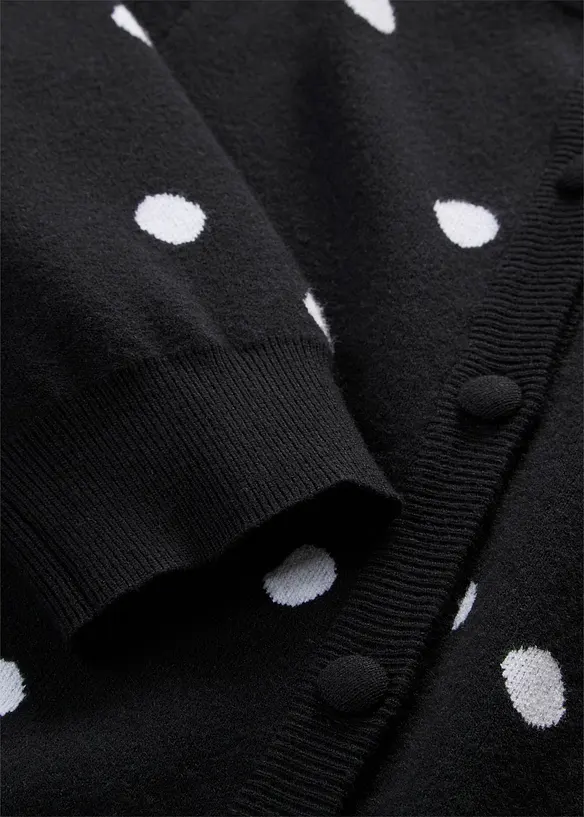 Cardigan i fintr&aring;dig viskosmix, bonprix