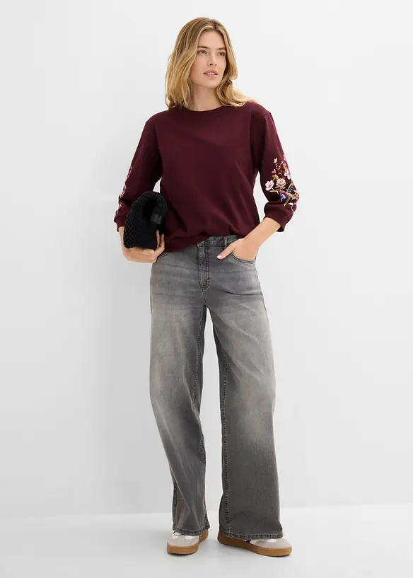 Sweatshirt i ekologisk bomull, bonprix