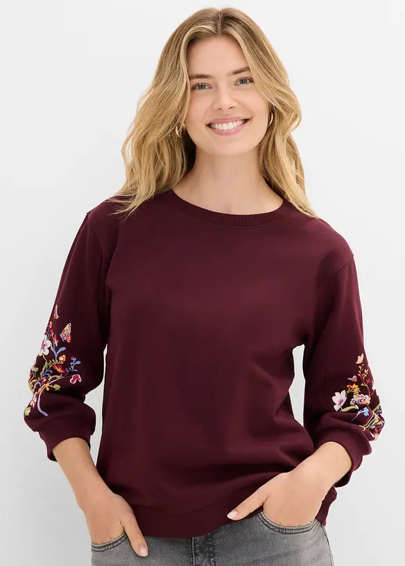 Sweatshirt i ekologisk bomull, bonprix