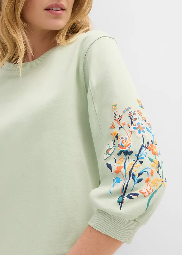 Sweatshirt i ekologisk bomull, bonprix