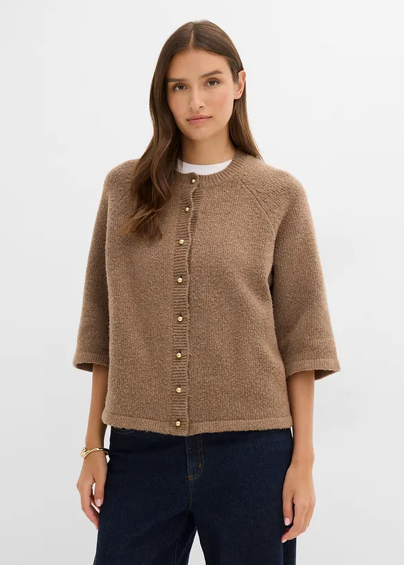 Cardigan med 3/4-&auml;rm, bonprix