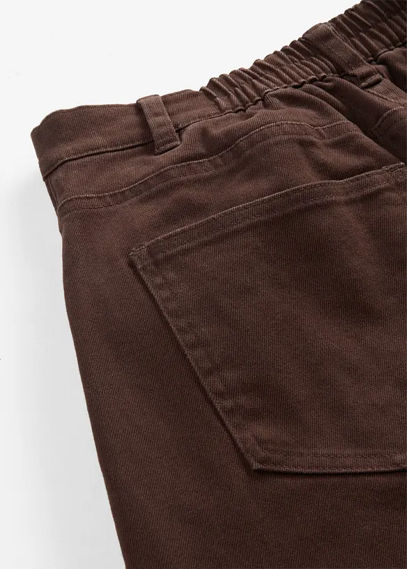 Twillbyxa i barrelmodell med h&ouml;g midja, bonprix
