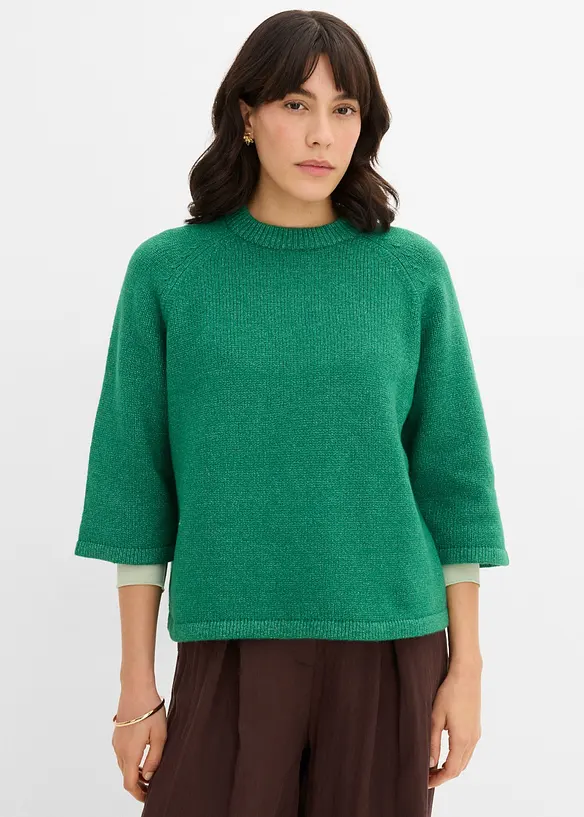 Stickad oversizetopp, bonprix