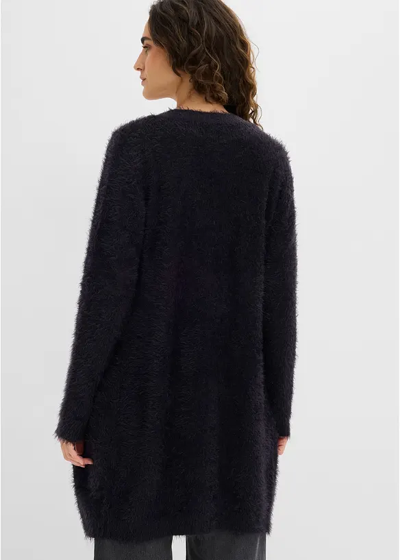 L&aring;ng cardigan med fluffig stil, bonprix
