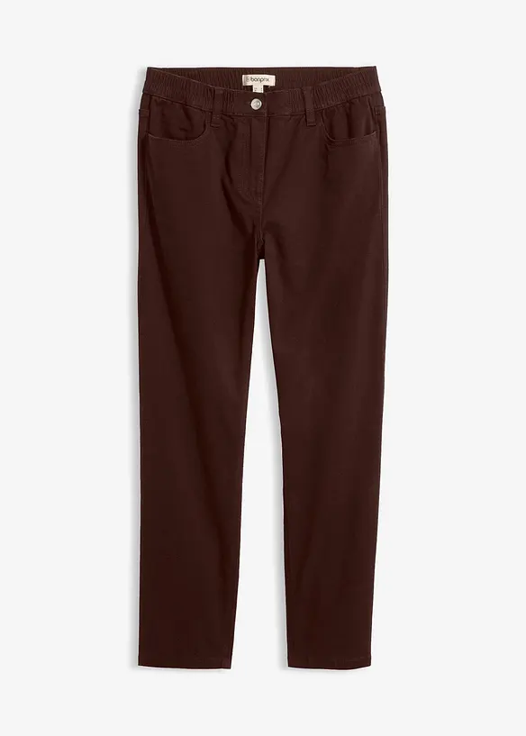 Twillbyxa med h&ouml;g midja och raka ben, bonprix