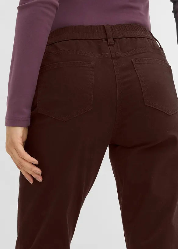 Twillbyxa med h&ouml;g midja och raka ben, bonprix
