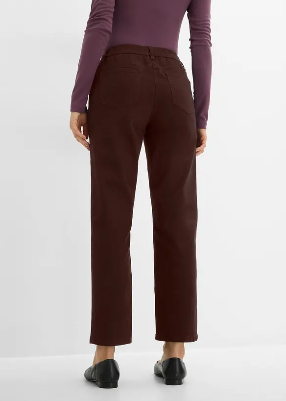 Twillbyxa med h&ouml;g midja och raka ben, bonprix
