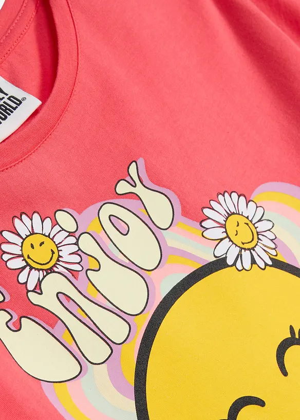 T-shirt i bomull med smiley-motiv, SmileyWorld