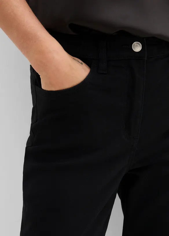 Mom-twillbyxa med h&ouml;g midja, av bomullsmix, bonprix