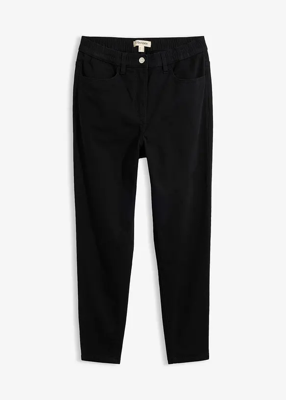 Mom-twillbyxa med h&ouml;g midja, av bomullsmix, bonprix