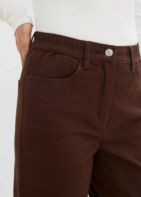 Mom-twillbyxa med h&ouml;g midja, bonprix