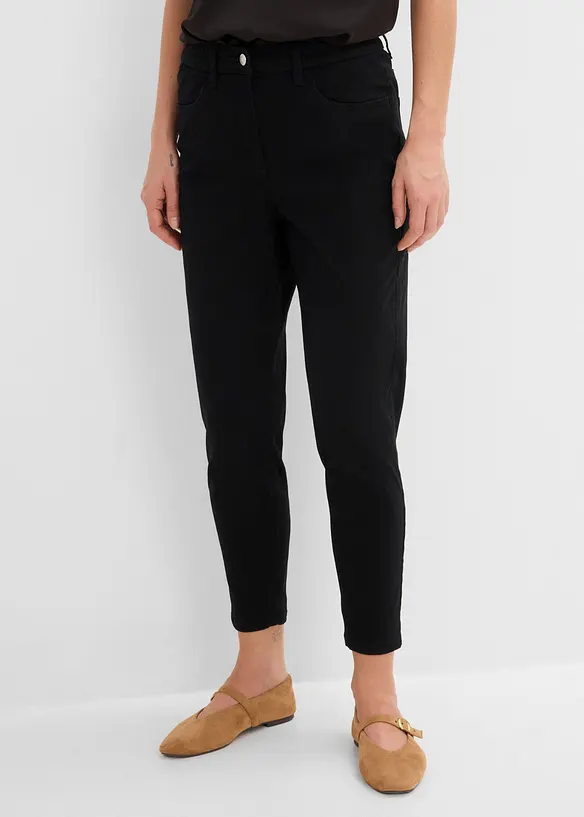 Mom-twillbyxa med h&ouml;g midja, av bomullsmix, bonprix