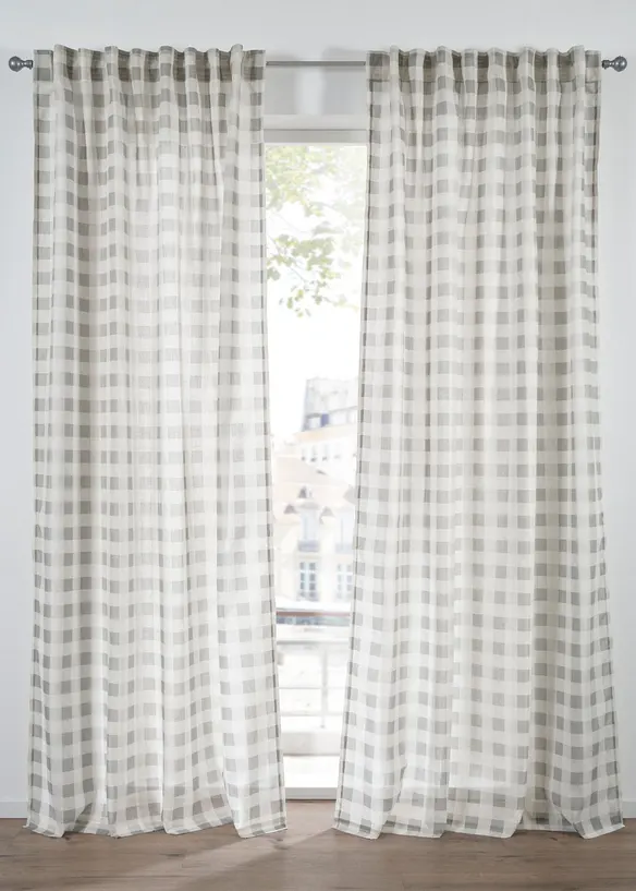 Gardinl&auml;ngd i &aring;tervunnen polyester (1-pack), bonprix