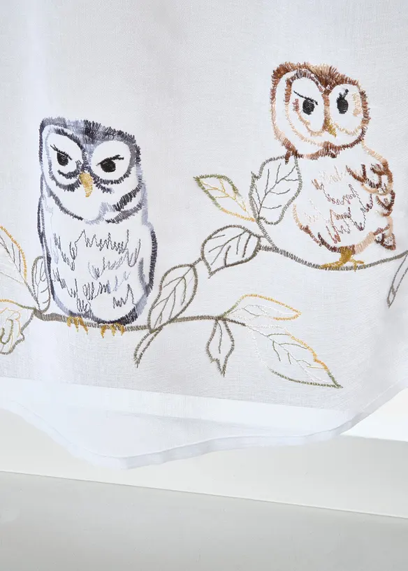 Caf&eacute;gardin med broderi, bonprix
