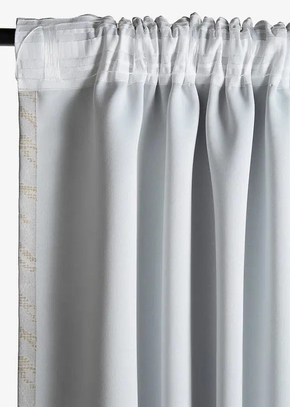 M&ouml;rkl&auml;ggande gardinl&auml;ngd med diskret m&ouml;nster (1-pack), bonprix