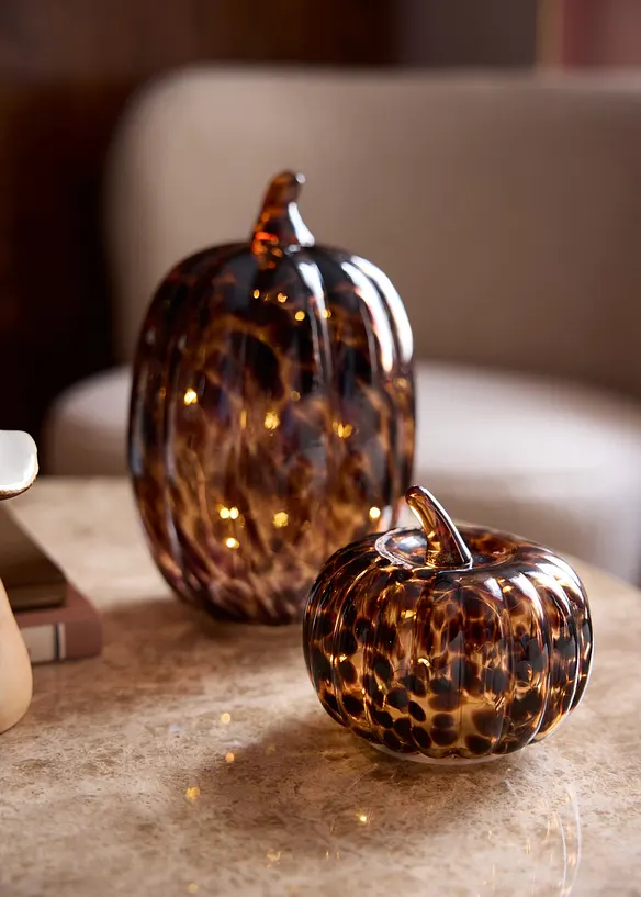 Prydnadsf&ouml;rem&aring;l, pumpor, med LED-ljus (set i 2 delar), bonprix