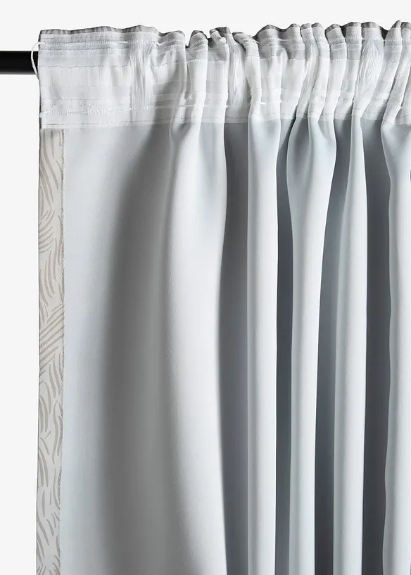 M&ouml;rkl&auml;ggande gardinl&auml;ngd med diskret m&ouml;nster (1-pack), bonprix