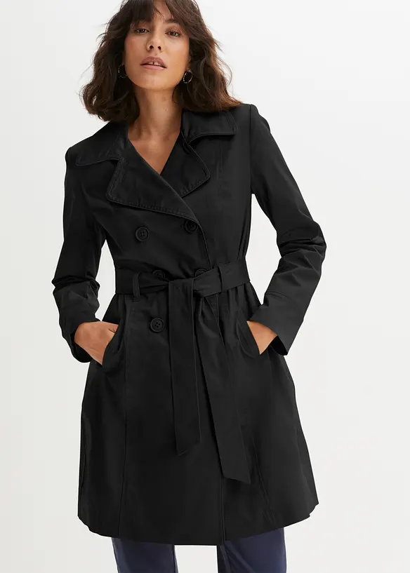 Trenchcoat med bomull, bonprix